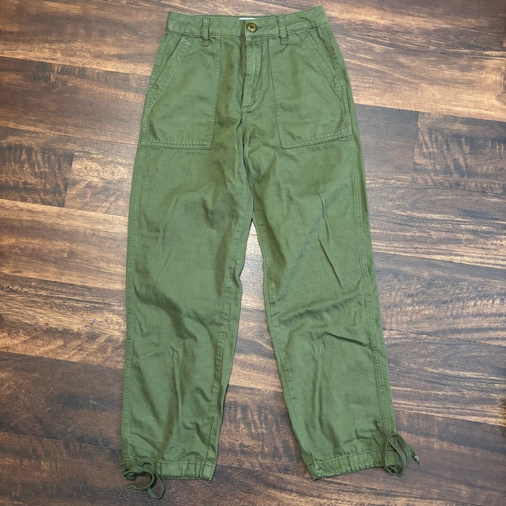Urban Outfitters Drawstring Cuff Pants green size 0 guc